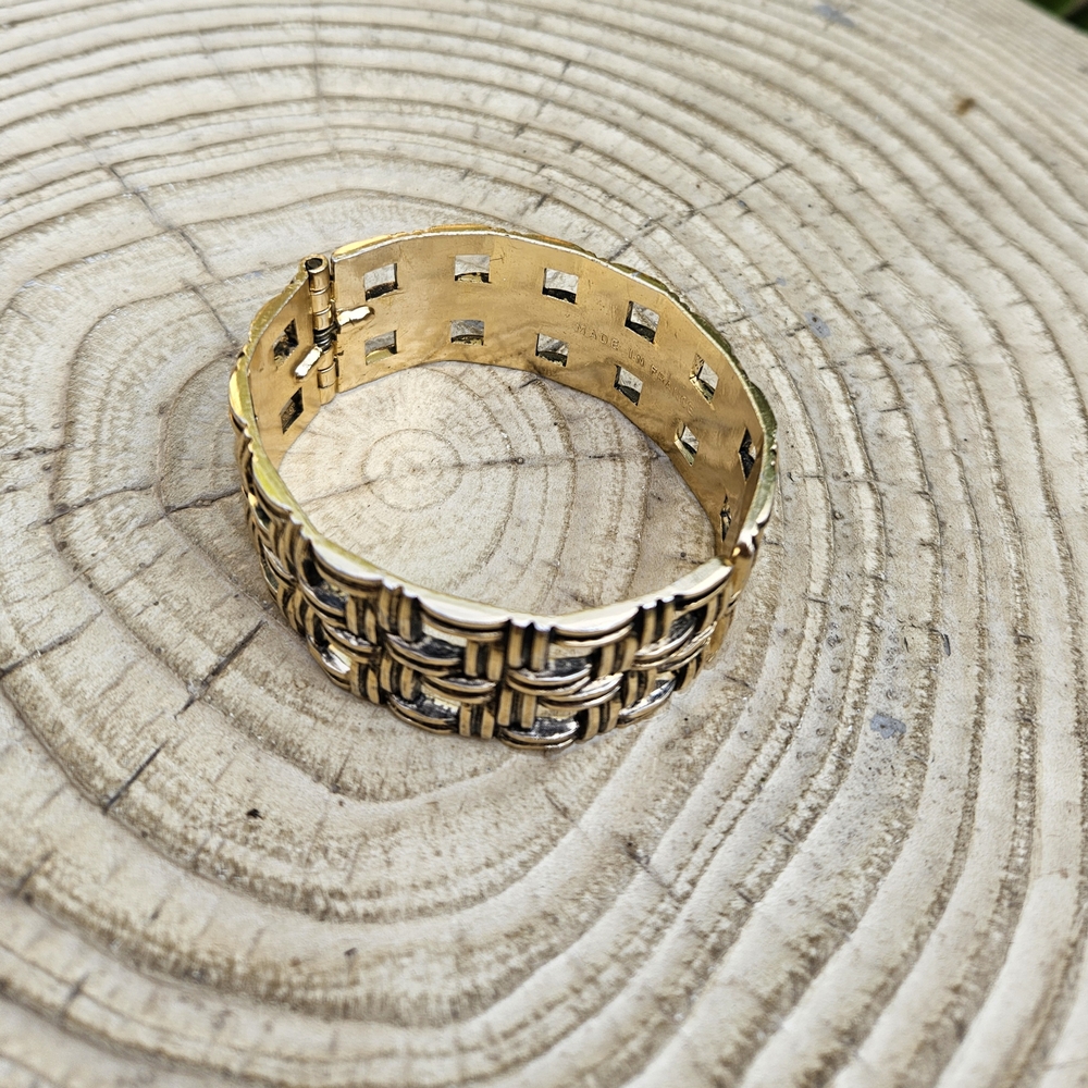 Gold and Silver Geometric Bracelet